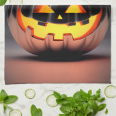 Linge De Cuisine Halloween Citrouille brillant (Plié)