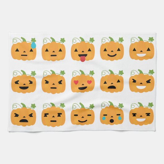 Linge De Cuisine halloween citrouille emojis (Horizontal)