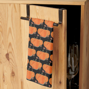 Linge De Cuisine Halloween Citrouille mignon Motif Orange automne W