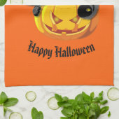 Linge De Cuisine Halloween Cuisine serviette-chat noir (Plié)