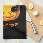 Linge De Cuisine Halloween Cuisine serviette-chat noir (Quart Plié)