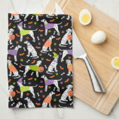 Linge De Cuisine Halloween Dalmatien (Quart Plié)