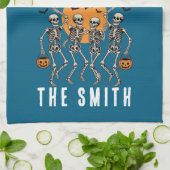 Linge De Cuisine Halloween Dancing Skeleton Dance Citrouille (Plié)