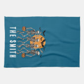 Linge De Cuisine Halloween Dancing Skeleton Dance Citrouille (Horizontal)