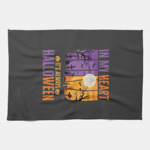 Linge De Cuisine Halloween Dans Mon Cœur Cimetière Squelettique