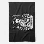 Linge De Cuisine Halloween Dark Gothic Skeleton Overthinker (Vertical)
