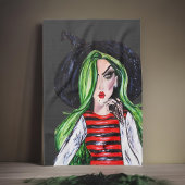 Linge De Cuisine Halloween de la sorcière de mode aquarelle