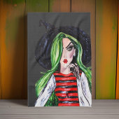 Linge De Cuisine Halloween de la sorcière de mode aquarelle