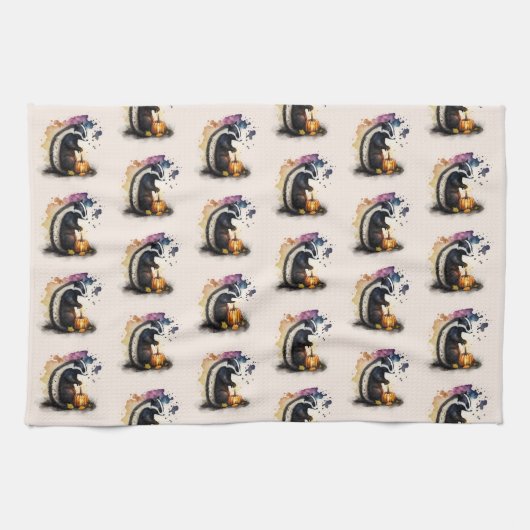 Linge De Cuisine Halloween de Skunk (Horizontal)