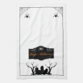 Linge De Cuisine Halloween du cimetière | Blanc (Vertical)