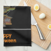 Linge De Cuisine Halloween effrayant Maison hantée avec fantôme (Quart Plié)