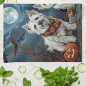 Linge De Cuisine Halloween Éffrayant West Highland (Plié)