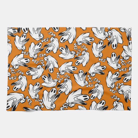 Linge De Cuisine Halloween Fantômes (Horizontal)