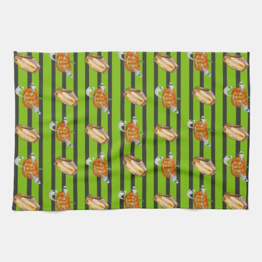 Linge De Cuisine Halloween fractionné (Horizontal)