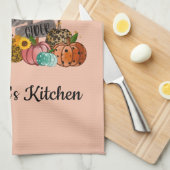 Linge De Cuisine Halloween Gnomes, Automne, Citrouille (Quart Plié)