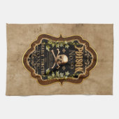 Linge De Cuisine Halloween Gothique Crâne Et Crossbones Potion De S (Horizontal)