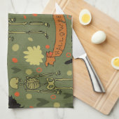 Linge De Cuisine Halloween Haunt : Mélange Vintage Éffrayant (Quart Plié)