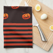 Linge De Cuisine Halloween Jack O' Lantern Orange noir cuisine (Quart Plié)