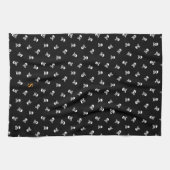 Linge De Cuisine Halloween monogramme et crâne croisé (Horizontal)