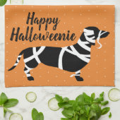 Linge De Cuisine Halloween Mummy Dachshund Joyeux Halloweenie (Plié)