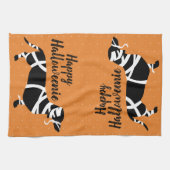 Linge De Cuisine Halloween Mummy Dachshund Joyeux Halloweenie (Horizontal)