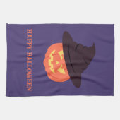 Linge De Cuisine Halloween rétro-orange Citrouille (Horizontal)