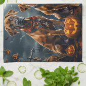 Linge De Cuisine Halloween Rhodesian Ridgeback Éffrayant (Plié)