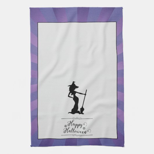 Linge De Cuisine Halloween sorcière violette Starburst (Vertical)