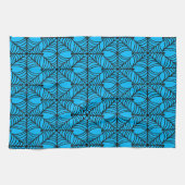 Linge De Cuisine Halloween Spider Webs sur Blue (Horizontal)