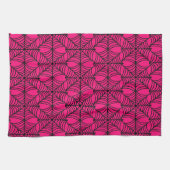 Linge De Cuisine Halloween Spider Webs sur rose (Horizontal)