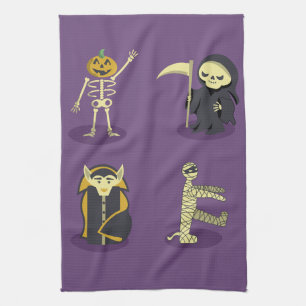 Linge De Cuisine Halloween Squelette Dracula Mummy Griffe Reaper