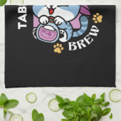 Linge De Cuisine Halloween Tabby Cat – Witch Hat & Potion Art (Plié)