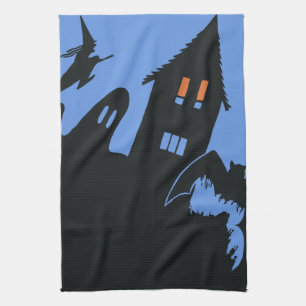 Linge De Cuisine Halloween vintage, maison hantée effrayante et sor