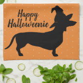 Linge De Cuisine Halloween Witch Casquette Dachshund Happy Hallowee (Plié)