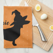 Linge De Cuisine Halloween Witch Casquette Dachshund Happy Hallowee (Quart Plié)