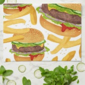Linge De Cuisine Hamburgers & Frites (Plié)