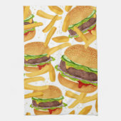 Linge De Cuisine Hamburgers & Frites (Vertical)