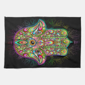 Linge De Cuisine Hamsa Fatma Main Psychedelic Art (Horizontal)