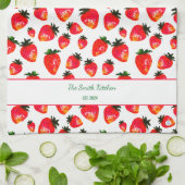 Linge De Cuisine Hand-Painted Strawberry Personalized Boho Spring (Plié)