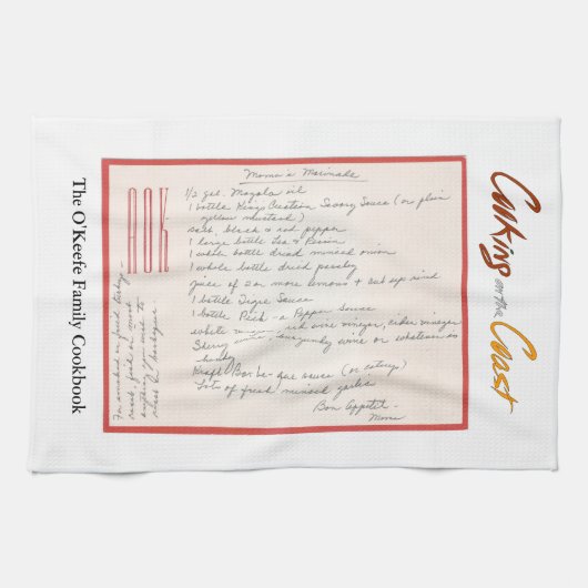 Linge De Cuisine Handwritten Marinade Recipe de maman (Horizontal)