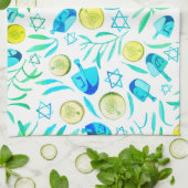 Linge De Cuisine Hanoukka Dreidel Motif de vacances juives (Plié)