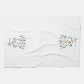 Linge De Cuisine Hanoukka Love & Light Floral Menorah (Horizontal)