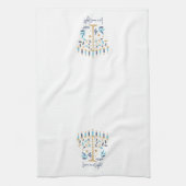 Linge De Cuisine Hanoukka Love & Light Floral Menorah (Vertical)