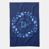 Linge De Cuisine Hanukkiah Happy Hanoukka Juive Fête Menorah (Vertical)