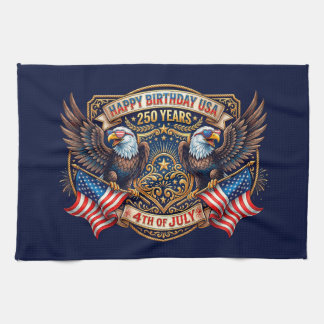Linge De Cuisine Happy Birthday USA 250 Years | Patriotic Eagles