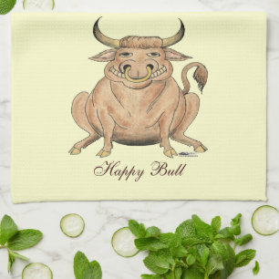 Linge De Cuisine Happy Bull