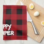 Linge De Cuisine Happy Camper Red et Black Buffalo Plaid (Quart Plié)