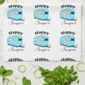 Linge De Cuisine Happy Camper Trailer Camping (Plié)