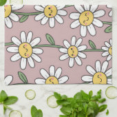 Linge De Cuisine Happy Daisies Pattern - Cute Floral Design (Plié)