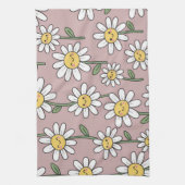 Linge De Cuisine Happy Daisies Pattern - Cute Floral Design (Vertical)